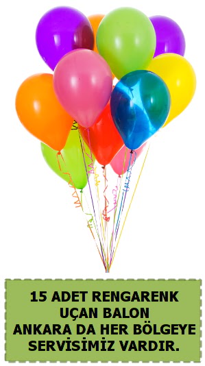 15 adet uan balon rengarenk  Ankara Pnarba Mahallesi sevgilime hediye iek 